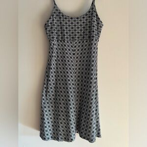 Madison Black and White Geometric Patterned Sundress, Size Small